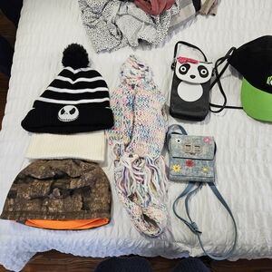 Striped Beanie and Accessories Set